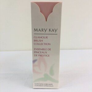 Mary Kay Glamour 8 Brush Collection With Clear Vase Holder NIB